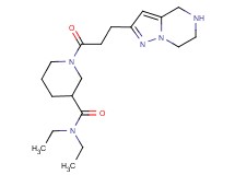 N,N-diethyl-1-[3-(4,5,6,7-tetrahydropyrazolo[1,5-a]pyrazin-2-yl)propanoyl]-3-piperidinecarboxamide hydrochloride