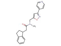 2-(2,3-dihydro-1H-inden-1-yl)-N-methyl-N-{[3-(4-pyridinyl)-5-isoxazolyl]methyl}acetamide