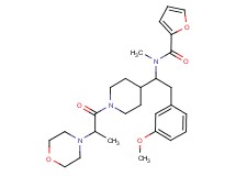 N-(2-(3-methoxyphenyl)-1-{1-[2-(4-morpholinyl)propanoyl]-4-piperidinyl}ethyl)-N-methyl-2-furamide