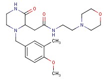 2-[1-(4-methoxy-3-methylbenzyl)-3-oxo-2-piperazinyl]-N-[2-(4-morpholinyl)ethyl]acetamide