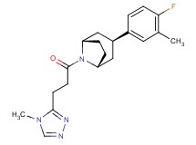 (3-endo)-3-(4-fluoro-3-methylphenyl)-8-[3-(4-methyl-4H-1,2,4-triazol-3-yl)propanoyl]-8-azabicyclo[3.2.1]octane