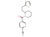 5-({2-[2-(2-thienyl)ethyl]-1-piperidinyl}carbonyl)-2-pyridinecarbonitrile