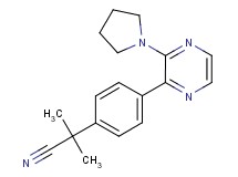 2-methyl-2-[4-(3-pyrrolidin-1-ylpyrazin-2-yl)phenyl]propanenitrile