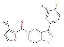 3-(3,4-difluorophenyl)-5-(3-methyl-2-furoyl)-4,5,6,7-tetrahydro-1H-pyrazolo[4,3-c]pyridine