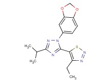 5-[1-(1,3-benzodioxol-5-yl)-3-isopropyl-1H-1,2,4-triazol-5-yl]-4-ethyl-1,2,3-thiadiazole