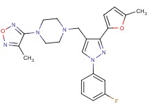 1-{[1-(3-fluorophenyl)-3-(5-methyl-2-furyl)-1H-pyrazol-4-yl]methyl}-4-(4-methyl-1,2,5-oxadiazol-3-yl)piperazine