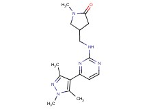1-methyl-4-({[4-(1,3,5-trimethyl-1H-pyrazol-4-yl)pyrimidin-2-yl]amino}methyl)pyrrolidin-2-one