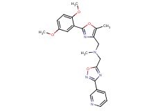 1-[2-(2,5-dimethoxyphenyl)-5-methyl-1,3-oxazol-4-yl]-N-methyl-N-{[3-(3-pyridinyl)-1,2,4-oxadiazol-5-yl]methyl}methanamine