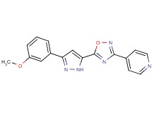 4-{5-[3-(3-methoxyphenyl)-1H-pyrazol-5-yl]-1,2,4-oxadiazol-3-yl}pyridine