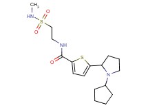 5-(1-cyclopentyl-2-pyrrolidinyl)-N-{2-[(methylamino)sulfonyl]ethyl}-2-thiophenecarboxamide