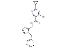 N-[(1-benzyl-1H-imidazol-2-yl)methyl]-2-cyclopropyl-4-methylpyrimidine-5-carboxamide