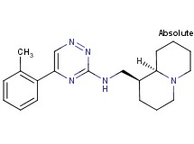 5-(2-methylphenyl)-N-[(1S,9aR)-octahydro-2H-quinolizin-1-ylmethyl]-1,2,4-triazin-3-amine