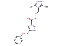 N-[2-(3,5-dimethyl-1H-pyrazol-4-yl)ethyl]-5-(phenoxymethyl)-1H-pyrazole-3-carboxamide