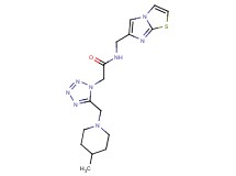 N-(imidazo[2,1-b][1,3]thiazol-6-ylmethyl)-2-{5-[(4-methylpiperidin-1-yl)methyl]-1H-tetrazol-1-yl}acetamide