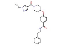 4-({1-[(1-ethyl-1H-pyrazol-4-yl)carbonyl]-4-piperidinyl}oxy)-N-(2-phenylethyl)benzamide