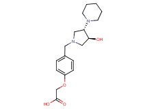 (4-{[(3S*,4S*)-3-hydroxy-4-piperidin-1-ylpyrrolidin-1-yl]methyl}phenoxy)acetic acid