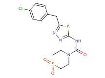 N-[5-(4-chlorobenzyl)-1,3,4-thiadiazol-2-yl]thiomorpholine-4-carboxamide 1,1-dioxide