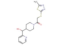 (1-{[(5-methyl-1,3,4-thiadiazol-2-yl)thio]acetyl}piperidin-4-yl)(pyridin-2-yl)methanol