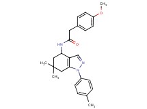 N-[6,6-dimethyl-1-(4-methylphenyl)-4,5,6,7-tetrahydro-1H-indazol-4-yl]-2-(4-methoxyphenyl)acetamide