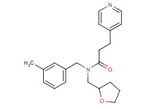 N-(3-methylbenzyl)-3-pyridin-4-yl-N-(tetrahydrofuran-2-ylmethyl)propanamide
