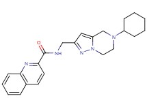 N-[(5-cyclohexyl-4,5,6,7-tetrahydropyrazolo[1,5-a]pyrazin-2-yl)methyl]quinoline-2-carboxamide