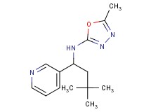 N-(3,3-dimethyl-1-pyridin-3-ylbutyl)-5-methyl-1,3,4-oxadiazol-2-amine