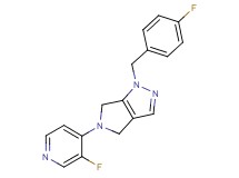 1-(4-fluorobenzyl)-5-(3-fluoropyridin-4-yl)-1,4,5,6-tetrahydropyrrolo[3,4-c]pyrazole