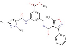 methyl 3-{[(1,3-dimethyl-1H-pyrazol-5-yl)carbonyl]amino}-5-({[(5-methyl-3-phenyl-4-isoxazolyl)carbonyl]amino}methyl)benzoate