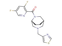 (1S*,5R*)-6-[(3,5-difluoropyridin-2-yl)carbonyl]-3-(1,3-thiazol-4-ylmethyl)-3,6-diazabicyclo[3.2.2]nonane