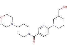 (1-{5-[(4-morpholin-4-ylpiperidin-1-yl)carbonyl]pyridin-2-yl}piperidin-3-yl)methanol