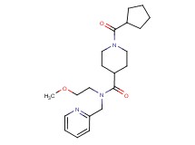 1-(cyclopentylcarbonyl)-N-(2-methoxyethyl)-N-(2-pyridinylmethyl)-4-piperidinecarboxamide