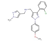 1-[3-(2-chlorophenyl)-1-(4-methoxyphenyl)-1H-pyrazol-4-yl]-N-[(1-methyl-1H-pyrazol-4-yl)methyl]methanamine