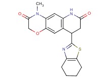 4-methyl-9-(4,5,6,7-tetrahydro-1,3-benzothiazol-2-yl)-8,9-dihydro-2H-[1,4]oxazino[2,3-g]quinoline-3,7(4H,6H)-dione