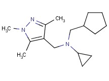 N-(cyclopentylmethyl)-N-[(1,3,5-trimethyl-1H-pyrazol-4-yl)methyl]cyclopropanamine trifluoroacetate