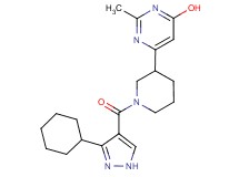 6-{1-[(3-cyclohexyl-1H-pyrazol-4-yl)carbonyl]-3-piperidinyl}-2-methyl-4-pyrimidinol