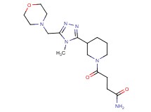 4-{3-[4-methyl-5-(morpholin-4-ylmethyl)-4H-1,2,4-triazol-3-yl]piperidin-1-yl}-4-oxobutanamide