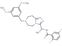 N-{1-[7-(3,5-dimethoxybenzyl)-6,7,8,9-tetrahydro-5H-[1,2,4]triazolo[4,3-d][1,4]diazepin-3-yl]ethyl}-2,5-difluorobenzamide