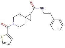 N-(2-phenylethyl)-6-(2-thienylcarbonyl)-6-azaspiro[2.5]octane-1-carboxamide