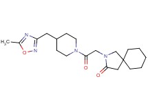2-(2-{4-[(5-methyl-1,2,4-oxadiazol-3-yl)methyl]piperidin-1-yl}-2-oxoethyl)-2-azaspiro[4.5]decan-3-one