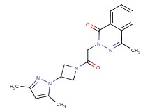 2-{2-[3-(3,5-dimethyl-1H-pyrazol-1-yl)-1-azetidinyl]-2-oxoethyl}-4-methyl-1(2H)-phthalazinone