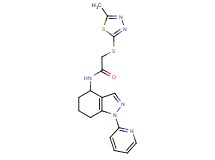 2-[(5-methyl-1,3,4-thiadiazol-2-yl)thio]-N-[1-(2-pyridinyl)-4,5,6,7-tetrahydro-1H-indazol-4-yl]acetamide