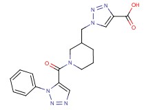 1-({1-[(1-phenyl-1H-1,2,3-triazol-5-yl)carbonyl]piperidin-3-yl}methyl)-1H-1,2,3-triazole-4-carboxylic acid