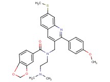 N-[2-(dimethylamino)ethyl]-N-{[2-(4-methoxyphenyl)-7-(methylthio)-3-quinolinyl]methyl}-1,3-benzodioxole-5-carboxamide