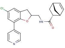 (1R*,2R*,4R*)-N-{[5-chloro-7-(4-pyridinyl)-2,3-dihydro-1-benzofuran-2-yl]methyl}bicyclo[2.2.1]hept-5-ene-2-carboxamide