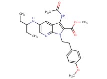 methyl 3-(acetylamino)-5-[(1-ethylpropyl)amino]-1-[2-(4-methoxyphenyl)ethyl]-1H-pyrrolo[2,3-b]pyridine-2-carboxylate