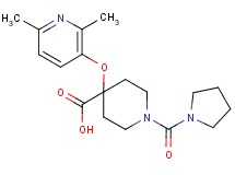 4-[(2,6-dimethylpyridin-3-yl)oxy]-1-(pyrrolidin-1-ylcarbonyl)piperidine-4-carboxylic acid