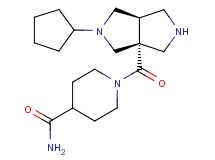 1-{[(3aR*,6aR*)-2-cyclopentylhexahydropyrrolo[3,4-c]pyrrol-3a(1H)-yl]carbonyl}piperidine-4-carboxamide