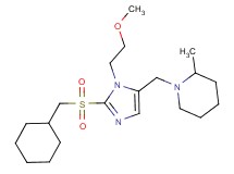 1-{[2-[(cyclohexylmethyl)sulfonyl]-1-(2-methoxyethyl)-1H-imidazol-5-yl]methyl}-2-methylpiperidine
