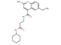 N-[3-(cyclohexylamino)-3-oxopropyl]-6-ethyl-2-methyl-4-quinolinecarboxamide