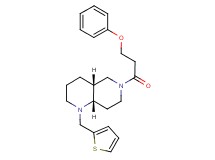 (4aR*,8aS*)-6-(3-phenoxypropanoyl)-1-(2-thienylmethyl)decahydro-1,6-naphthyridine